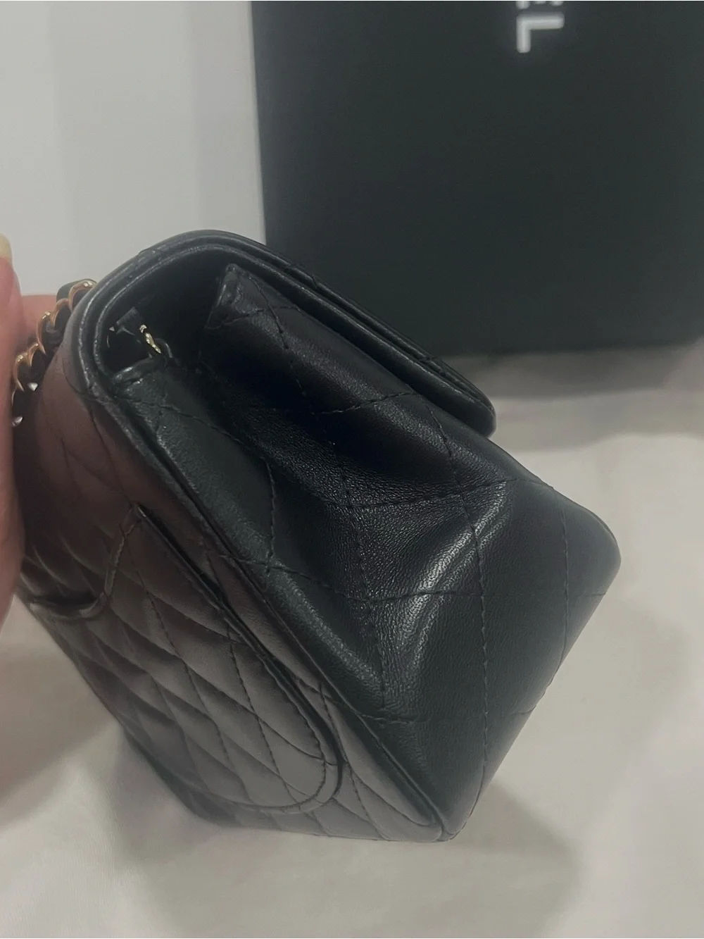 Chanel Classic Square Mini Rectangular Flap Black GHW